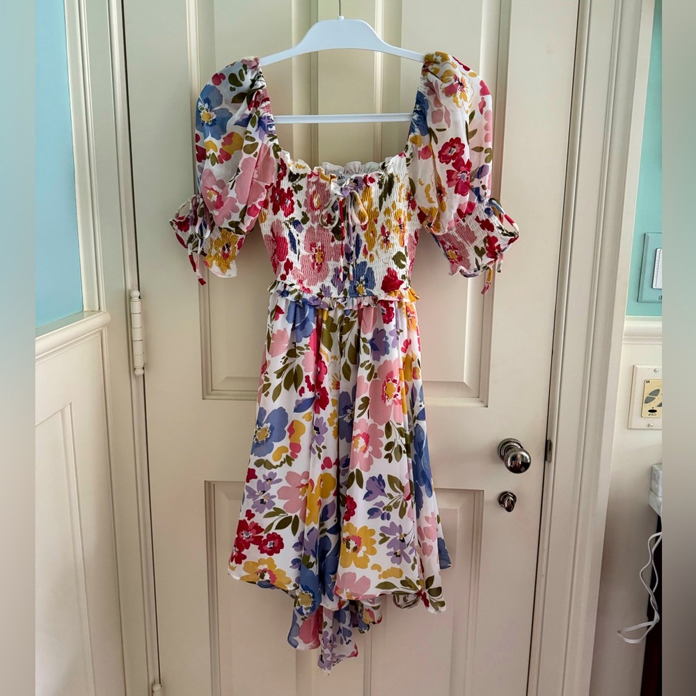 En Saison Constantia Smocked Mini Dress Floral Print